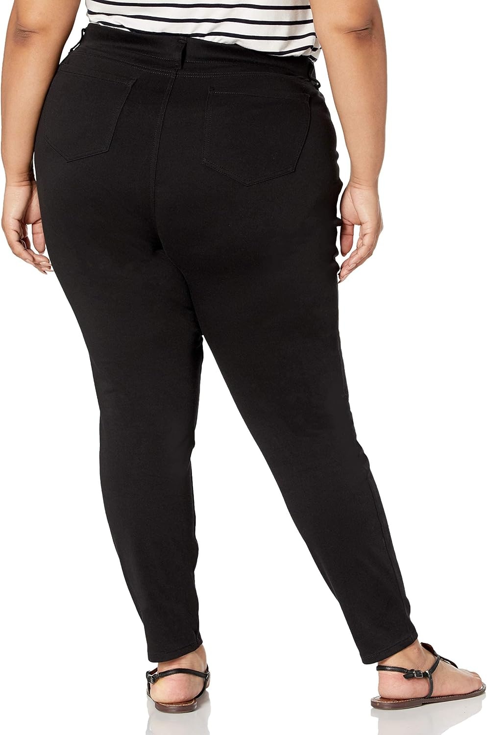 image:imageAmazon Essentials Womens PullOn Mid Rise Stretchy Knit Jegging Available in Plus SizeBlack