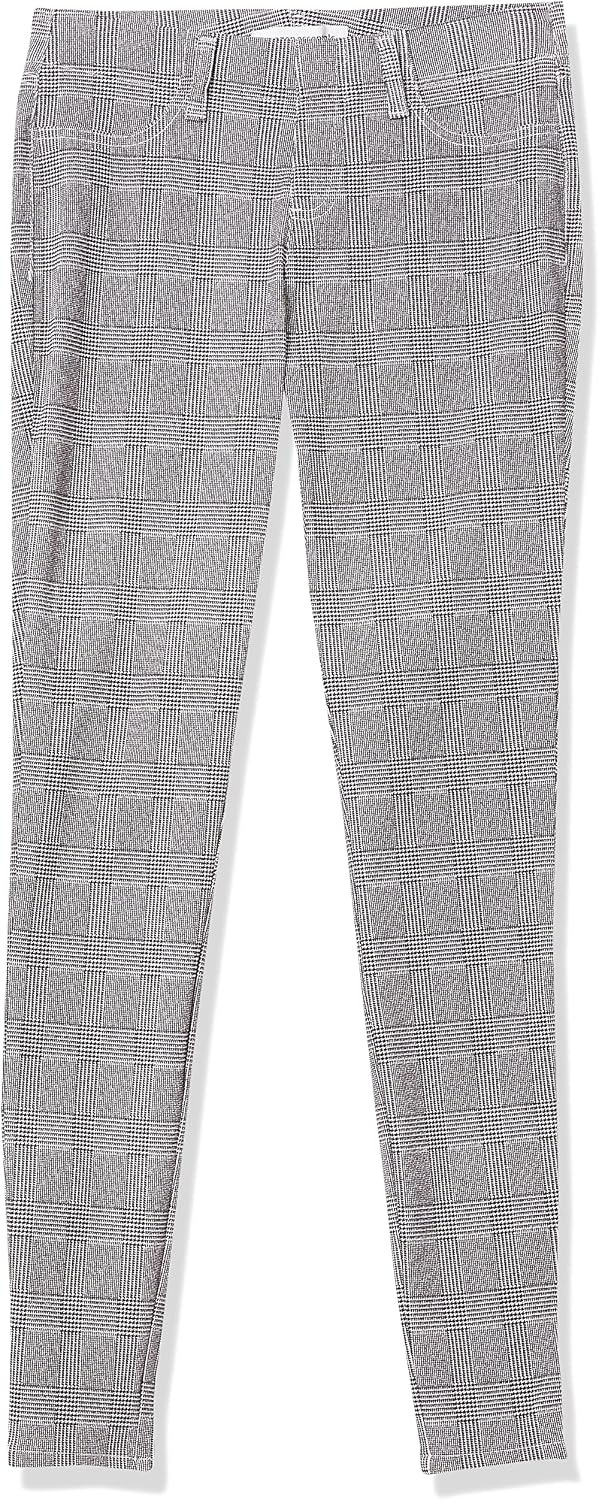 image:imageAmazon Essentials Womens PullOn Mid Rise Stretchy Knit Jegging Available in Plus SizeBlack Grey Glen Plaid