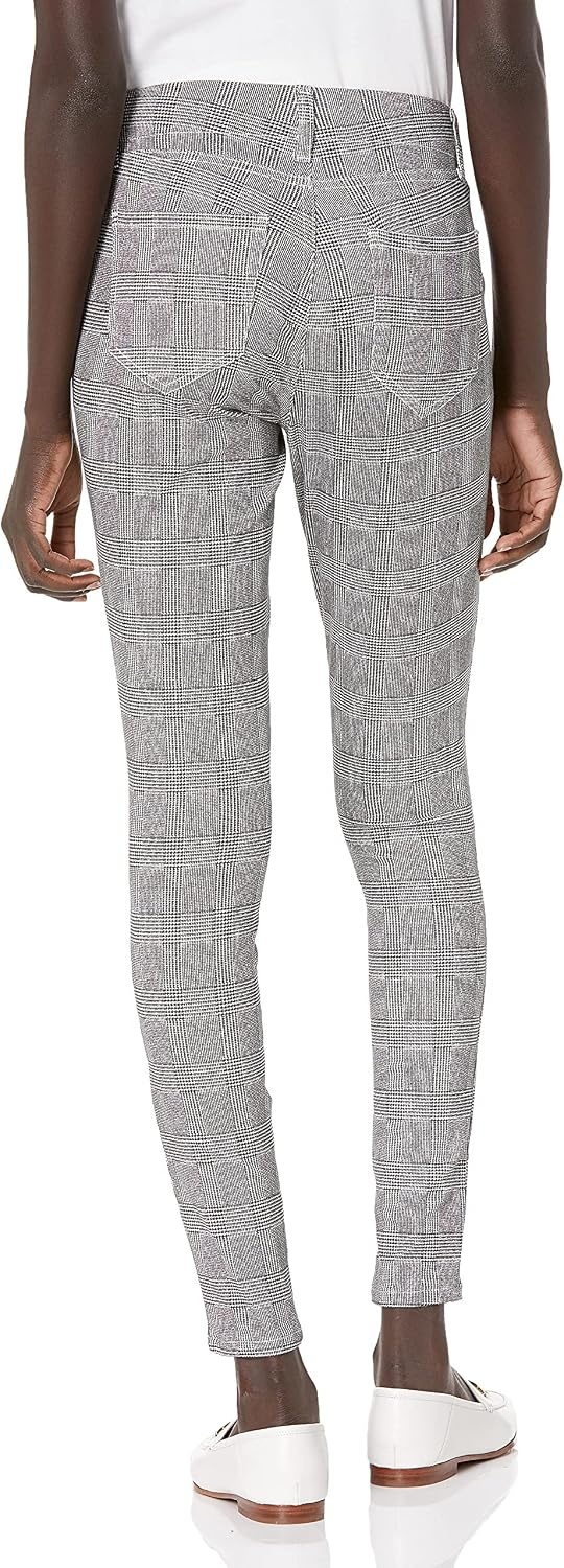 image:imageAmazon Essentials Womens PullOn Mid Rise Stretchy Knit Jegging Available in Plus SizeBlack Grey Glen Plaid