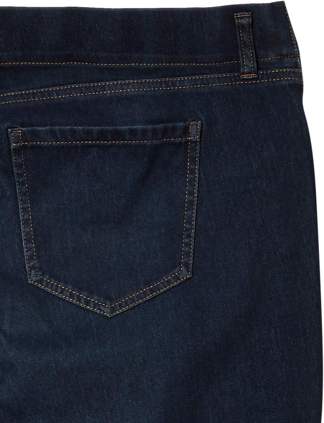 image:imageAmazon Essentials Womens PullOn Mid Rise Stretchy Knit Jegging Available in Plus SizeDark Wash