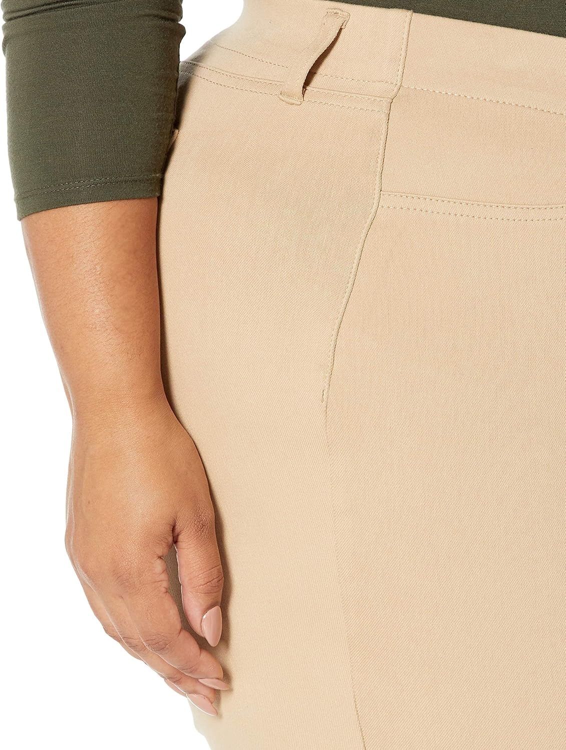 image:imageAmazon Essentials Womens PullOn Mid Rise Stretchy Knit Jegging Available in Plus SizeKhaki Brown