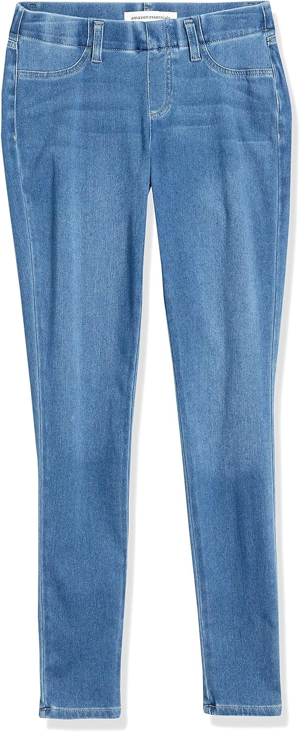 image:imageAmazon Essentials Womens PullOn Mid Rise Stretchy Knit Jegging Available in Plus SizeLight Wash