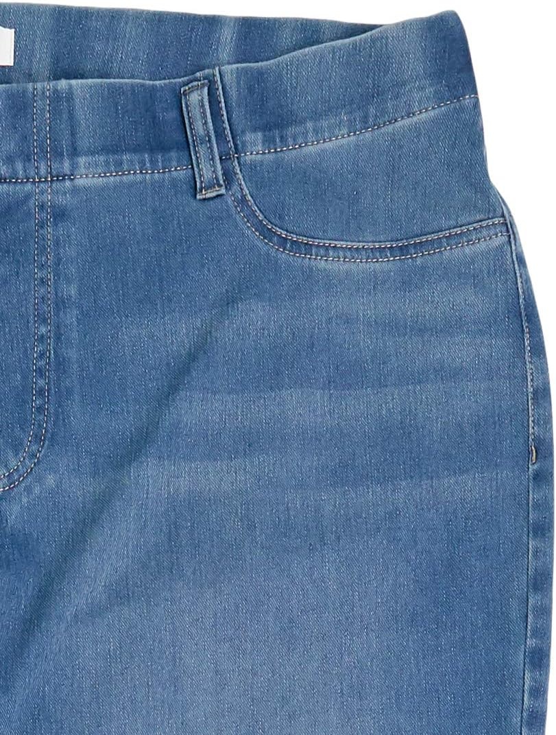image:imageAmazon Essentials Womens PullOn Mid Rise Stretchy Knit Jegging Available in Plus SizeLight Wash