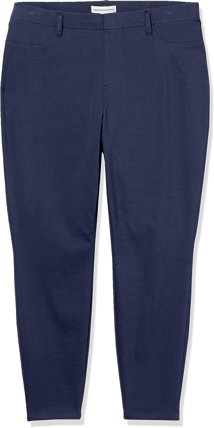 image:imageAmazon Essentials Womens PullOn Mid Rise Stretchy Knit Jegging Available in Plus SizeNavy