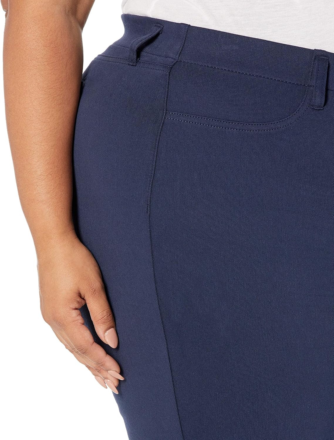 image:imageAmazon Essentials Womens PullOn Mid Rise Stretchy Knit Jegging Available in Plus SizeNavy