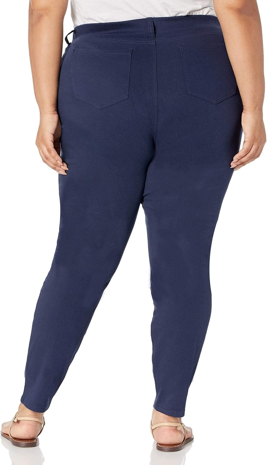 image:imageAmazon Essentials Womens PullOn Mid Rise Stretchy Knit Jegging Available in Plus SizeNavy