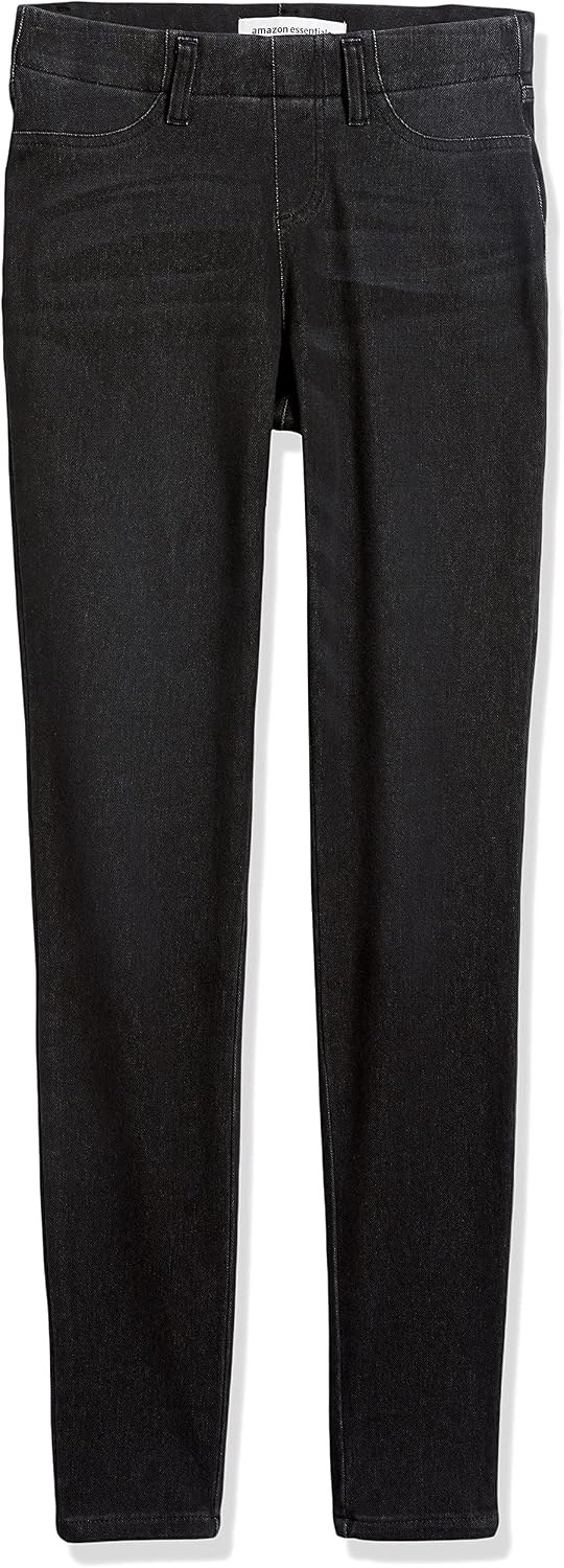 image:imageAmazon Essentials Womens PullOn Mid Rise Stretchy Knit Jegging Available in Plus SizeWashed Grey