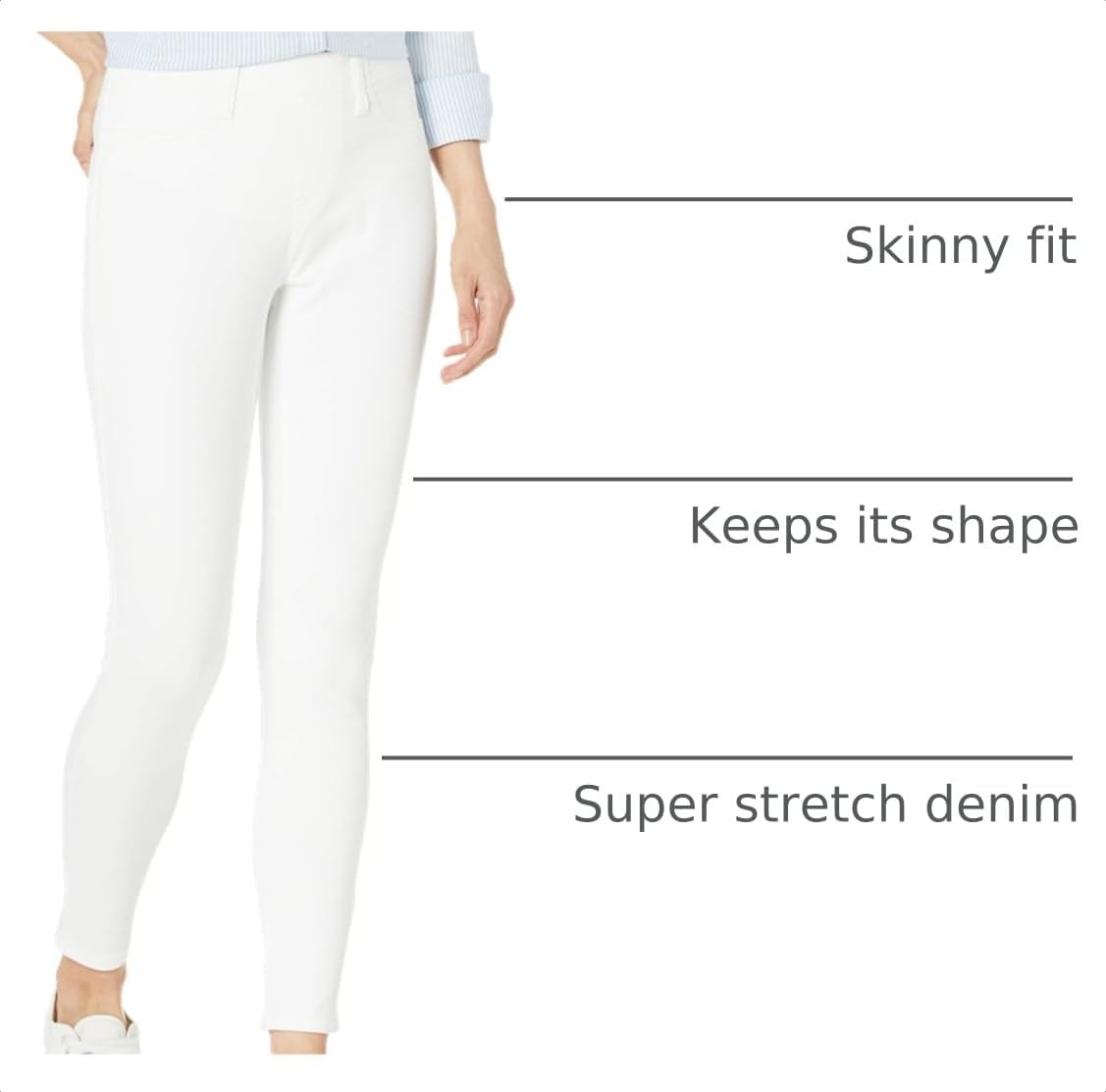 image:imageAmazon Essentials Womens PullOn Mid Rise Stretchy Knit Jegging Available in Plus SizeWhite