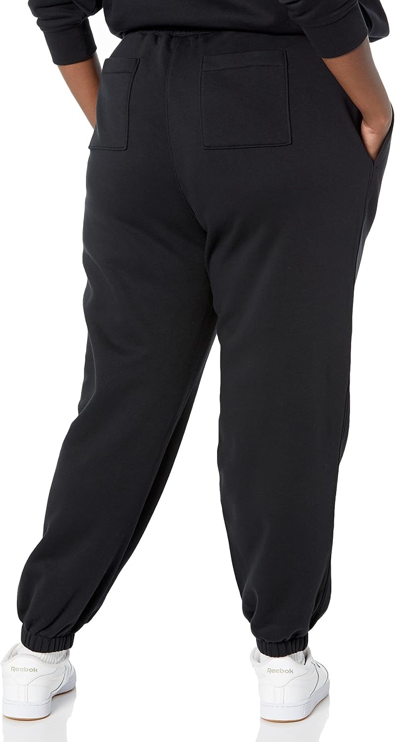 image:imageAmazon Essentials Womens Relaxed Fit Sweatpants Joggers with Elastic Waist Mid Rise Available in Plus SizeBlack