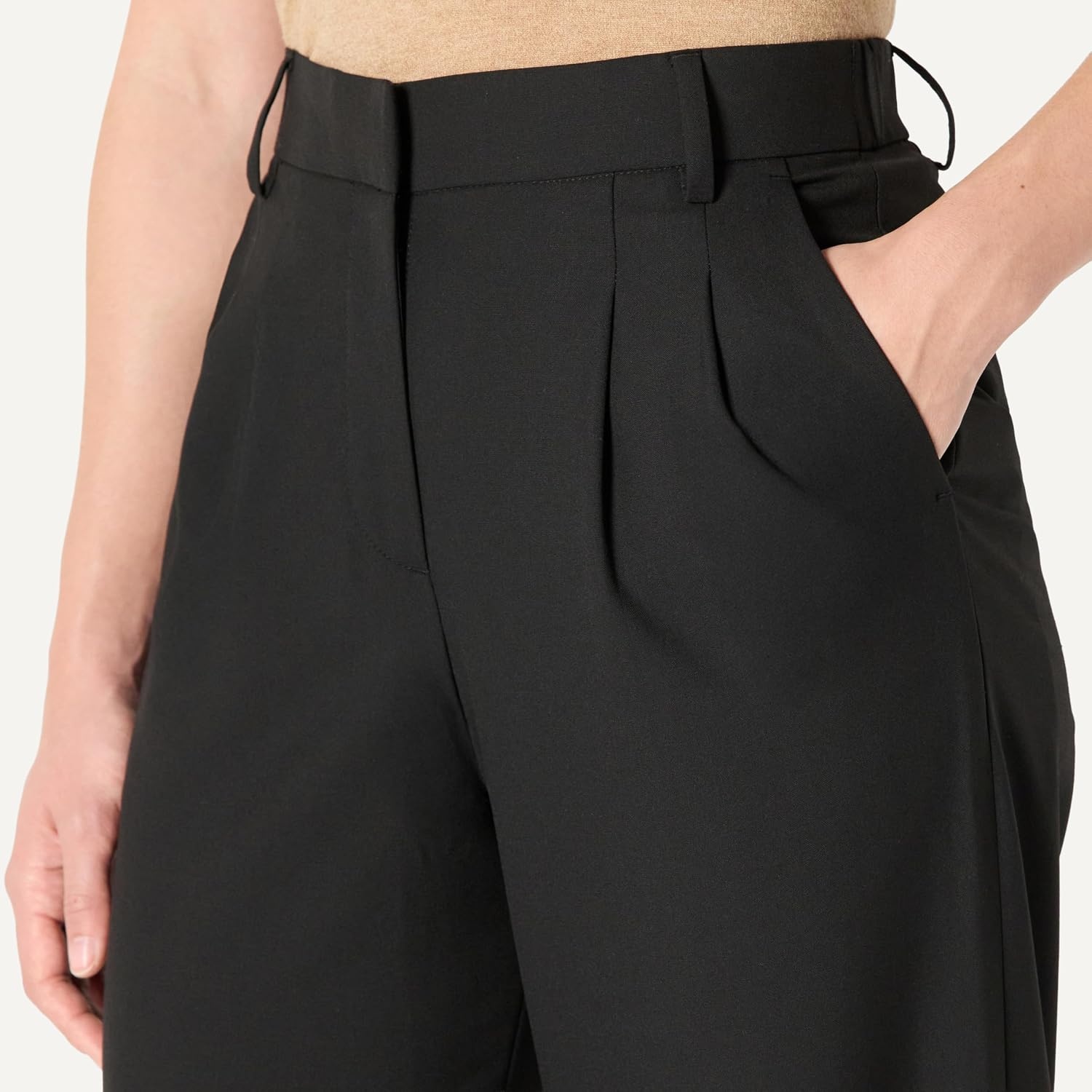 image:imageAmazon Essentials Womens RelaxedFit Full Length Dress PantBlack