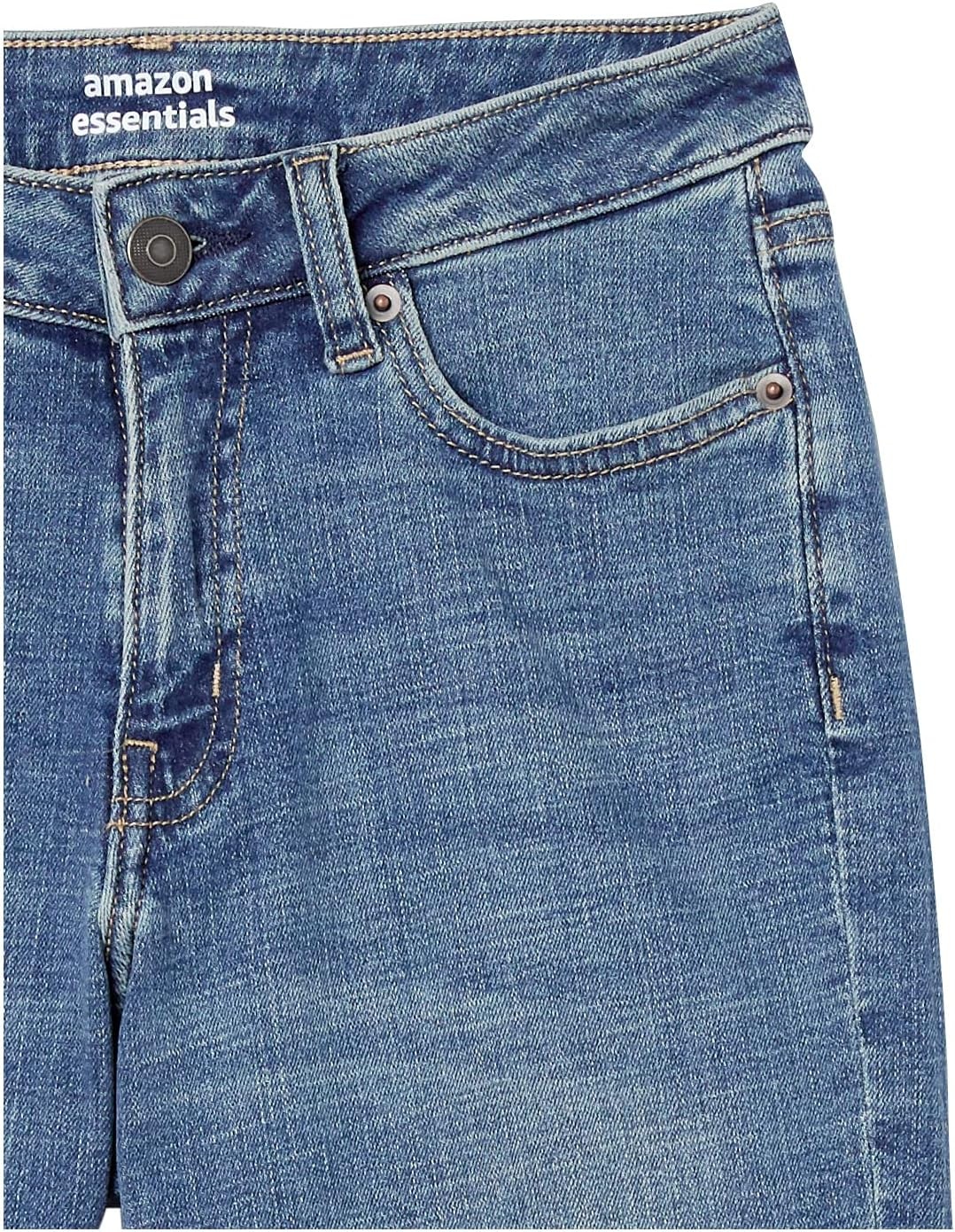 image:imageAmazon Essentials Womens Slim Fit Denim Bermuda Shorts with PocketsMedium Wash