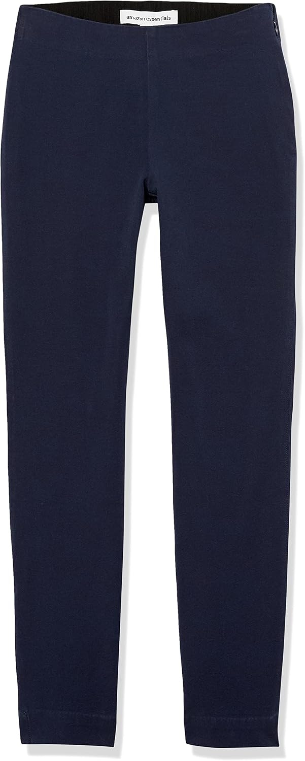 image:imageAmazon Essentials Womens SlimFit BiStretch Side Zip Ankle PantNavy
