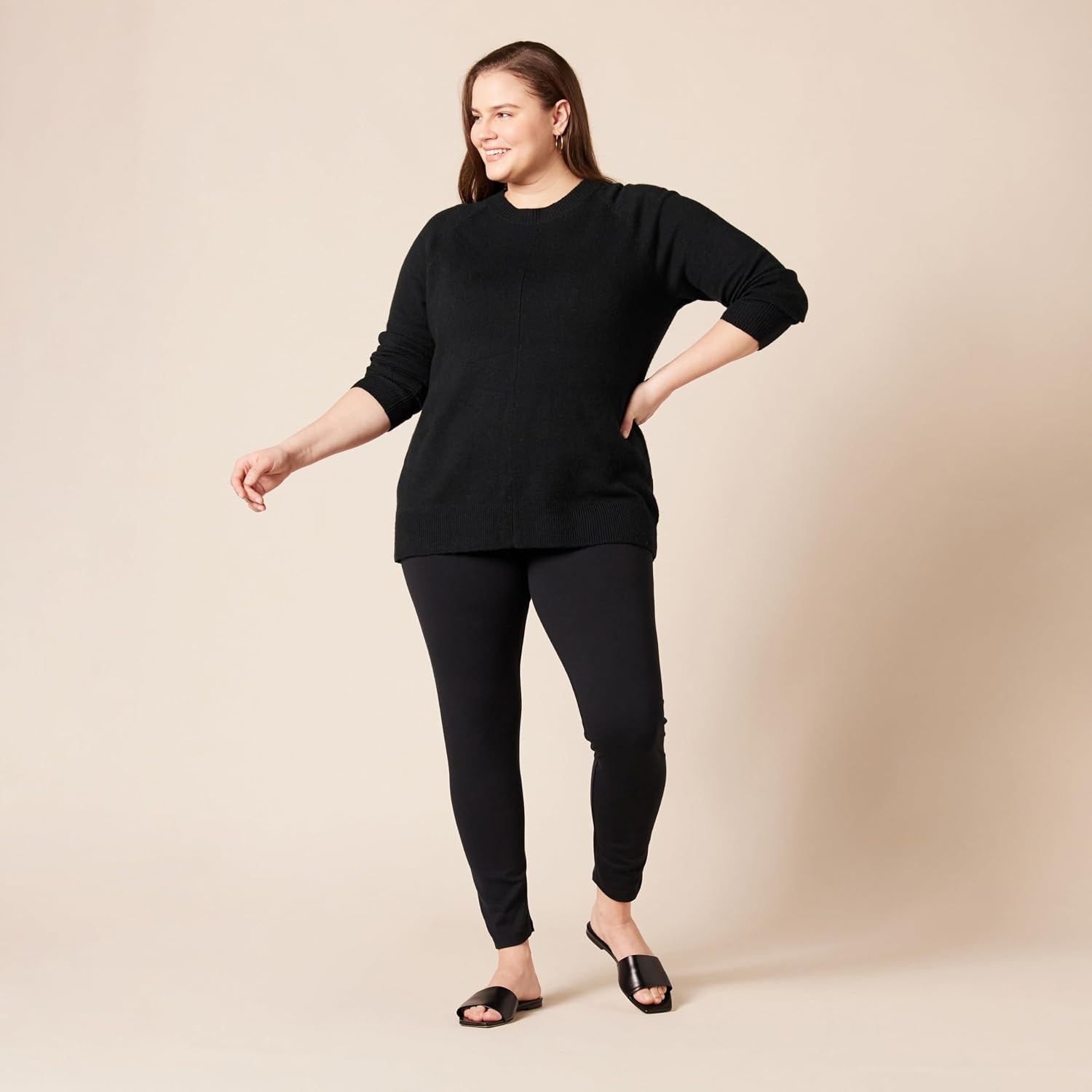 image:imageAmazon Essentials Womens Stretchy Ponte Legging Available in Plus SizeBlack