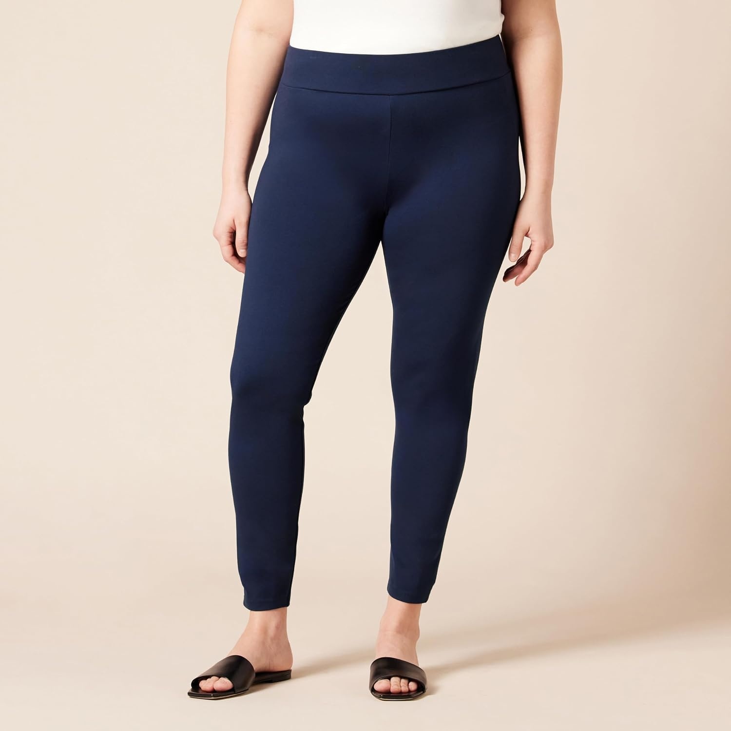 image:imageAmazon Essentials Womens Stretchy Ponte Legging Available in Plus SizeNavy