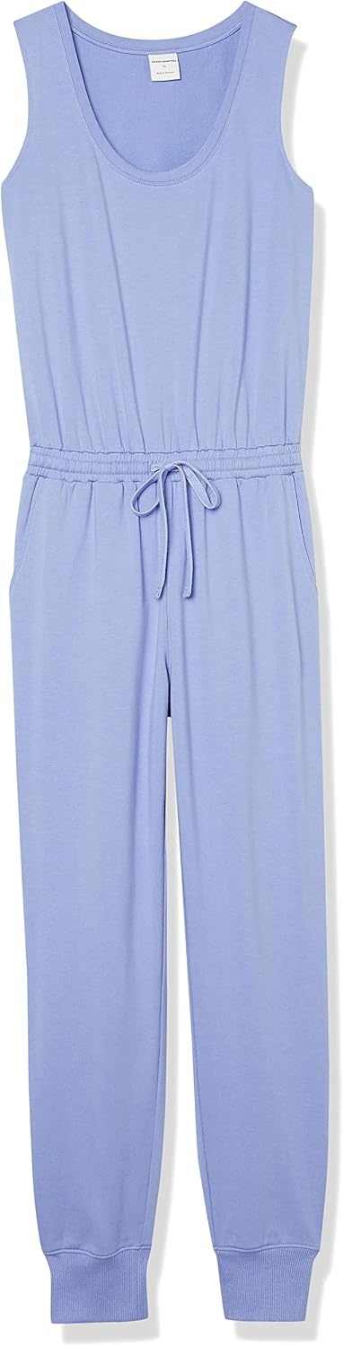 image:imageAmazon Essentials Womens Studio Terry Stretchy Jumpsuit for Exercise Available in Plus SizeSoft Violet