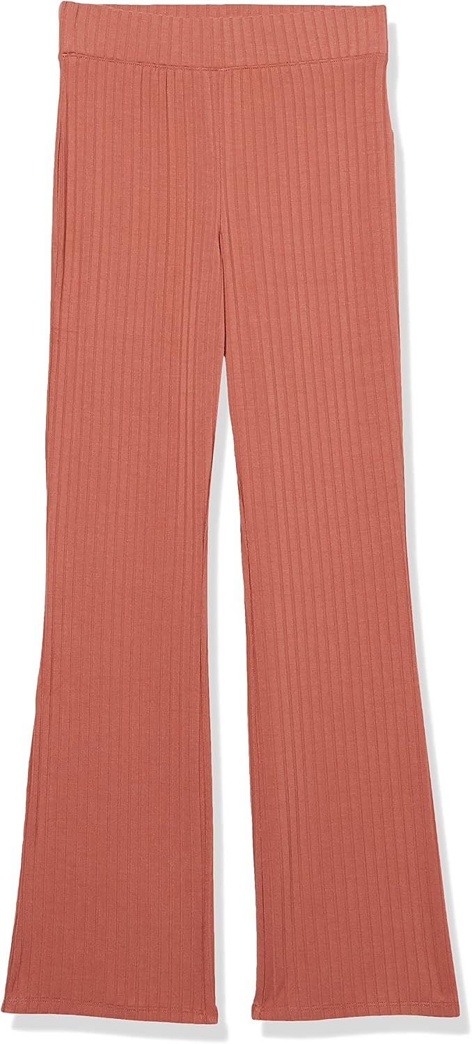 image:imageAmazon Essentials Womens Wide Rib Flared Ankle Pant Previously Daily RitualTerracotta