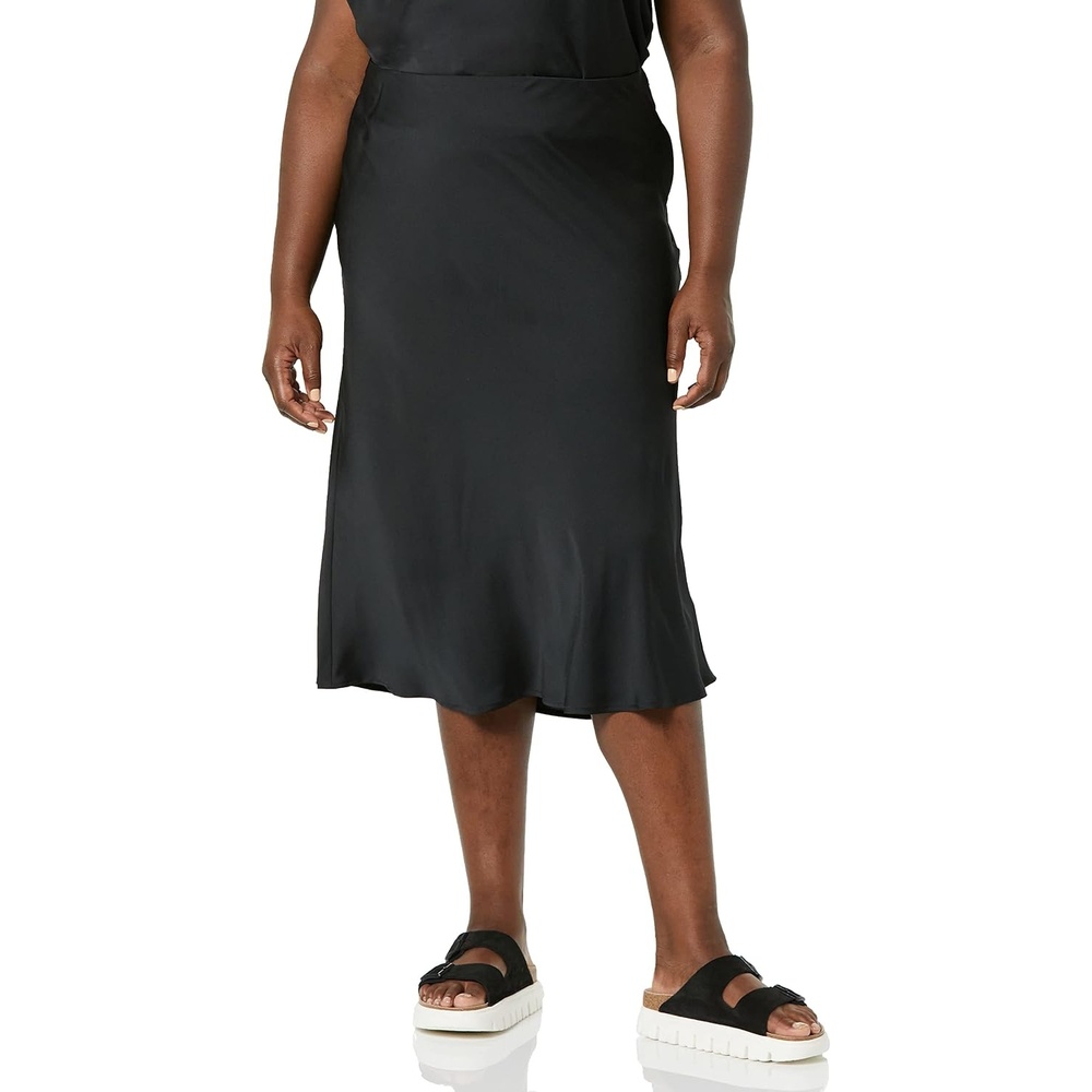 image:imageAmazon Essentials Womens Georgette Slip Skirt Previously Daily RitualBlack