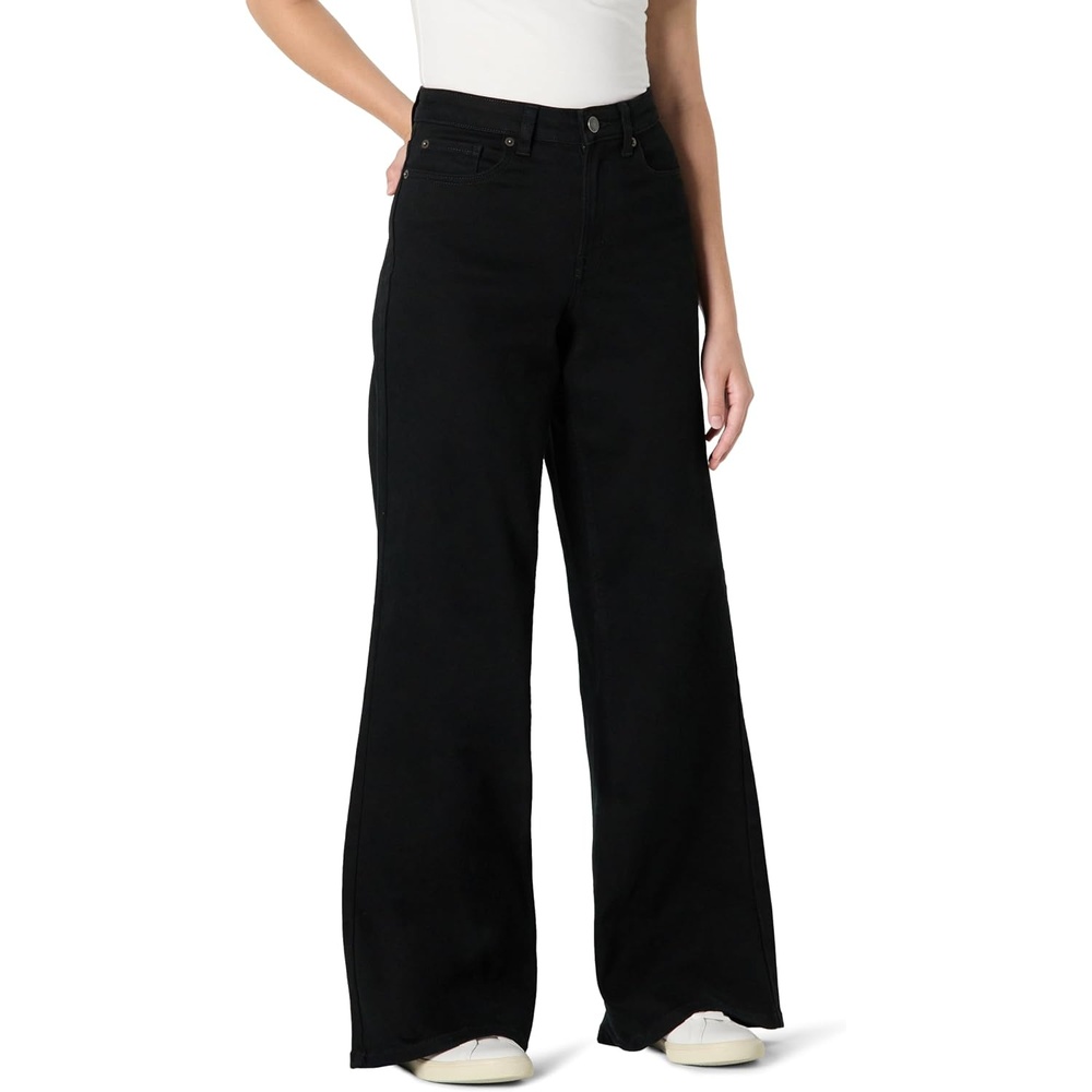 image:imageAmazon Essentials Womens HighRise Wide Leg Crop JeansBlack