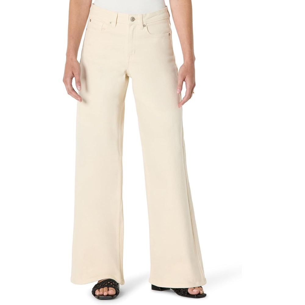 image:imageAmazon Essentials Womens HighRise Wide Leg Crop JeansEcru