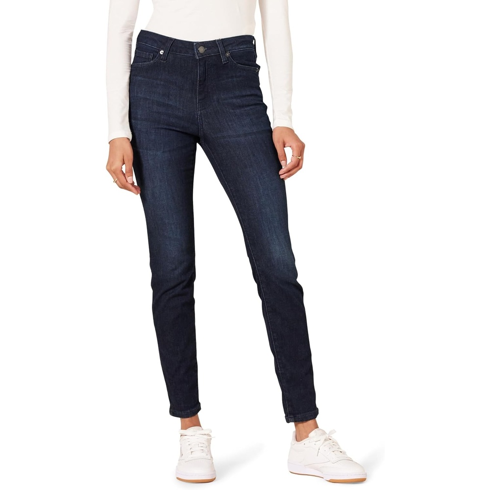 image:imageAmazon Essentials Womens MidRise Stretchy Skinny Denim Jeans 5PocketDark Wash