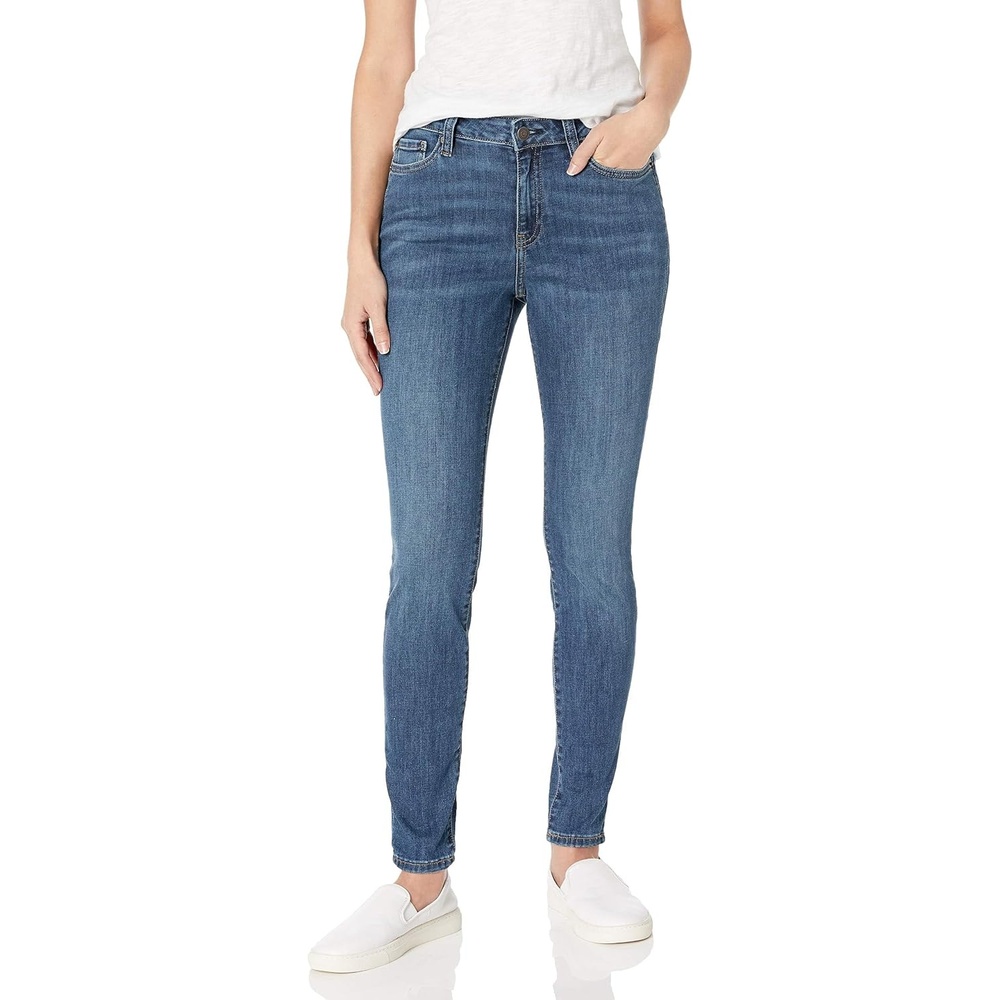 image:imageAmazon Essentials Womens MidRise Stretchy Skinny Denim Jeans 5PocketMedium Wash