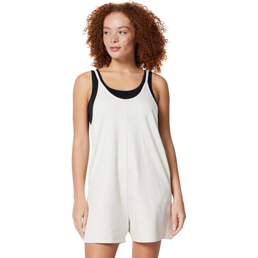 image:imageAmazon Essentials Womens OversizedFit Sleeveless RomperOatmeal Heather