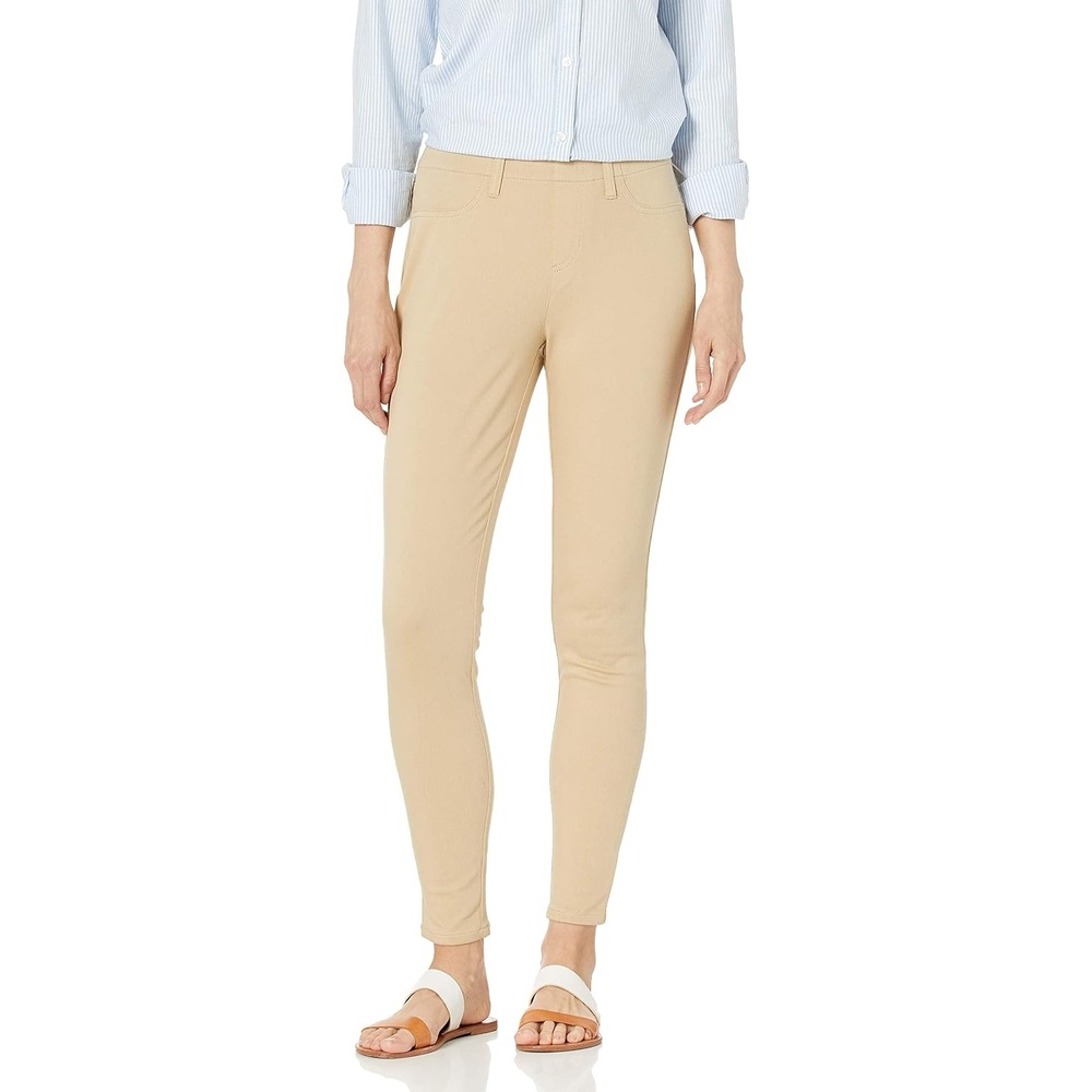 image:imageAmazon Essentials Womens PullOn Mid Rise Stretchy Knit Jegging Available in Plus SizeKhaki Brown