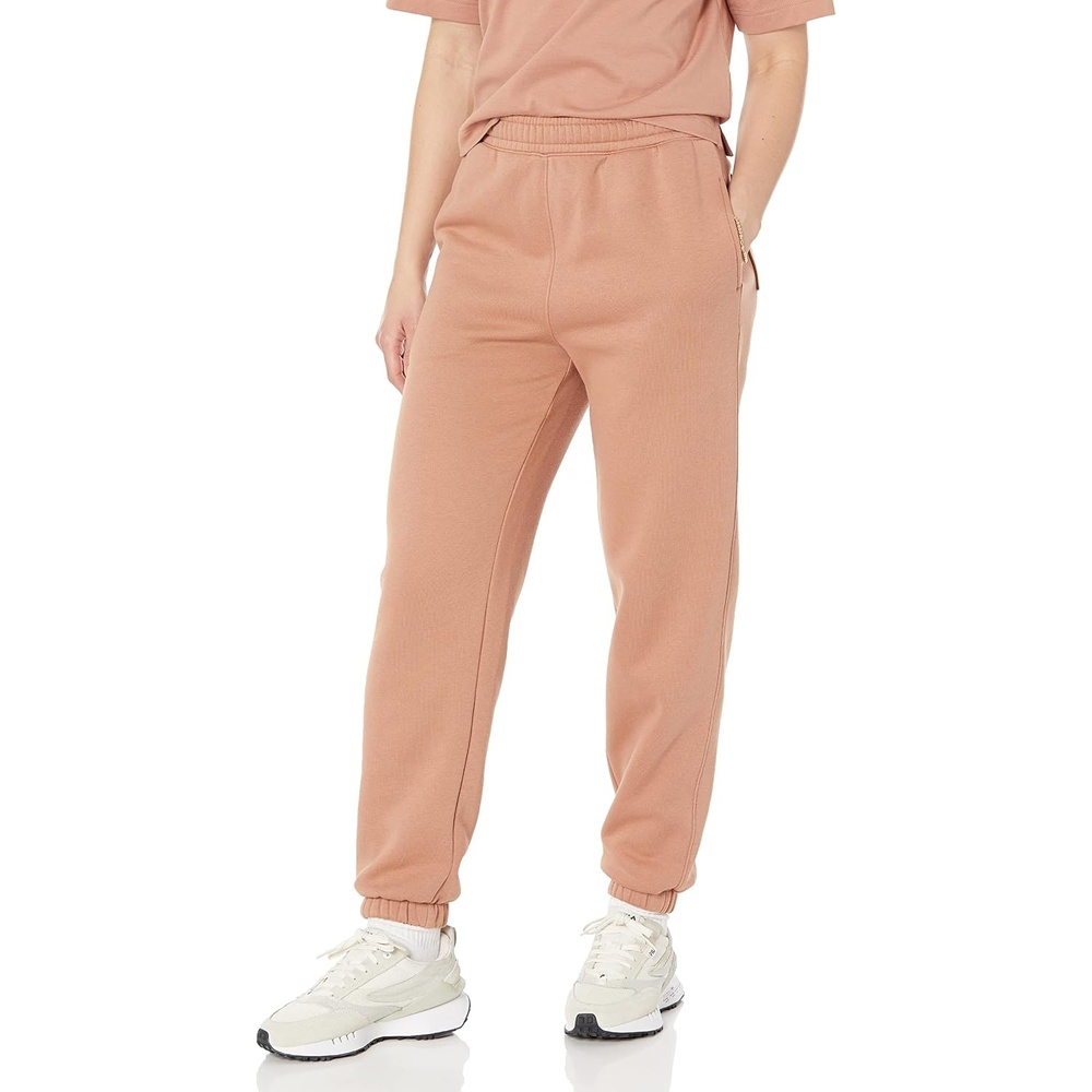 image:imageAmazon Essentials Womens Relaxed Fit Sweatpants Joggers with Elastic Waist Mid Rise Available in Plus SizeLight Brown