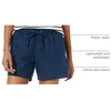 Amazon Essentials Women’s 5″ Inseam Drawstring Linen Blend Shorts with Elastic Waist (Available in Plus Size)(Dark Blue)