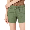 Amazon Essentials Women’s 5″ Inseam Drawstring Linen Blend Shorts with Elastic Waist (Available in Plus Size)(Military Green)