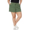 Amazon Essentials Women’s 5″ Inseam Drawstring Linen Blend Shorts with Elastic Waist (Available in Plus Size)(Military Green)
