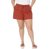 Amazon Essentials Women’s 5″ Inseam Drawstring Linen Blend Shorts with Elastic Waist (Available in Plus Size)(Terracotta)