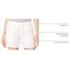 Amazon Essentials Women’s 5″ Inseam Drawstring Linen Blend Shorts with Elastic Waist (Available in Plus Size)(White)