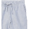 Amazon Essentials Women’s 5″ Inseam Drawstring Linen Blend Shorts with Elastic Waist (Available in Plus Size)(White Stripe)