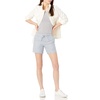 Amazon Essentials Women’s 5″ Inseam Drawstring Linen Blend Shorts with Elastic Waist (Available in Plus Size)(White Stripe)