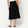Amazon Essentials Women’s A-Line High-Rise Denim Button-Down Midi Skirt(Black)