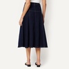 Amazon Essentials Women’s A-Line High-Rise Denim Button-Down Midi Skirt(Rinse Denim)