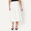 Amazon Essentials Women’s A-Line High-Rise Denim Button-Down Midi Skirt(White)