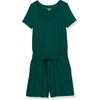 Amazon Essentials Women’s Casual Summer Short-Sleeve Scoop Neck Romper with Elastic Waist(Jade)