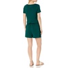 Amazon Essentials Women’s Casual Summer Short-Sleeve Scoop Neck Romper with Elastic Waist(Jade)