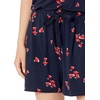 Amazon Essentials Women’s Casual Summer Short-Sleeve Scoop Neck Romper with Elastic Waist(Navy Red Tulips)