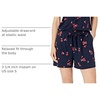 Amazon Essentials Women’s Casual Summer Short-Sleeve Scoop Neck Romper with Elastic Waist(Navy Red Tulips)