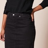 Amazon Essentials Women’s Classic 5-Pocket Denim Skirt(Black Wash)