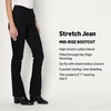 Amazon Essentials Women’s Curvy Slim-Fit Mid-Rise Bootcut Jeans(Black)