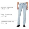 Amazon Essentials Women’s Curvy Slim-Fit Mid-Rise Bootcut Jeans(Tinted Ice Light Wash)