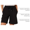 Amazon Essentials Women’s Fleece High Rise Bermuda Shorts with Elastic Waist and Drawstring (Plus Size Available)(Black)