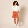 Amazon Essentials Women’s Fleece High Rise Bermuda Shorts with Elastic Waist and Drawstring (Plus Size Available)(Terracotta)
