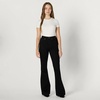 Amazon Essentials Women’s High Stretch Flattering High-Rise Flare Jeans(Black)