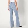Amazon Essentials Women’s High Stretch Flattering High-Rise Flare Jeans(Iced Blue Light Wash)