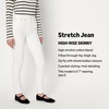 Amazon Essentials Women’s High Stretch High-Rise Skinny Jeans(White)